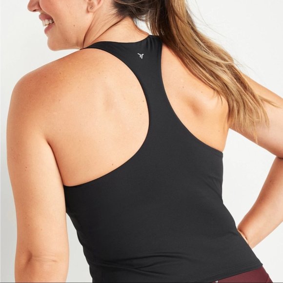 NWT old navy PowerSoft Cropped ShelfBra Tank Top Women size large & petite - Picture 2 of 12